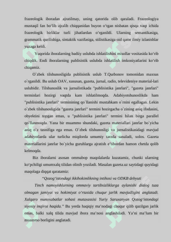 Maqol va hikmatli so‘zlarning so‘zlashuv, publisistik va badiiy nutqda qo‘llanilishi 7