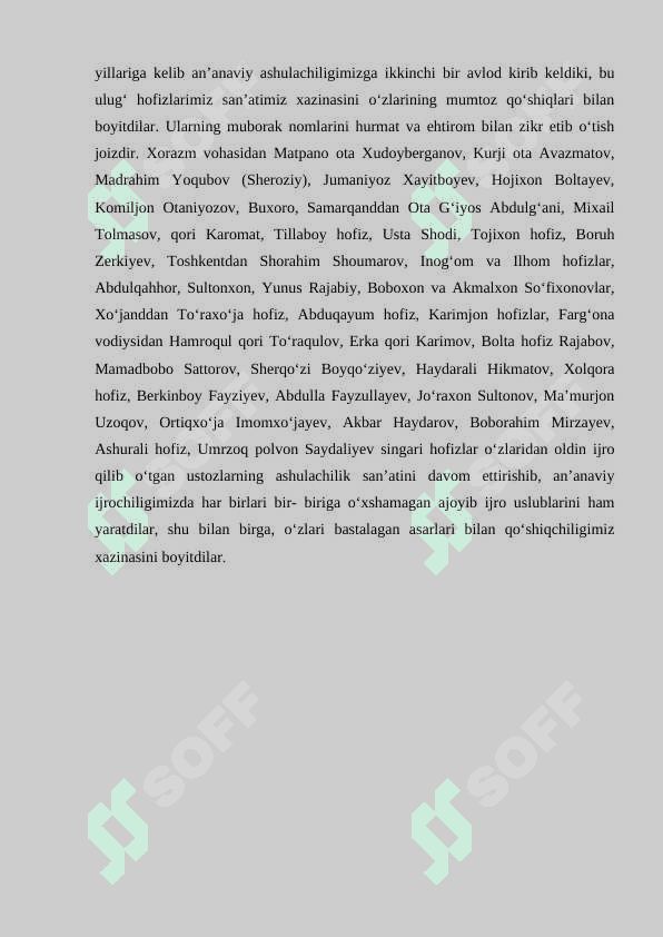 O'zbekiston xalq xofizi Fattaxon Mamadaliyevning maqom va katta ashula ijro qilish uslublari 5
