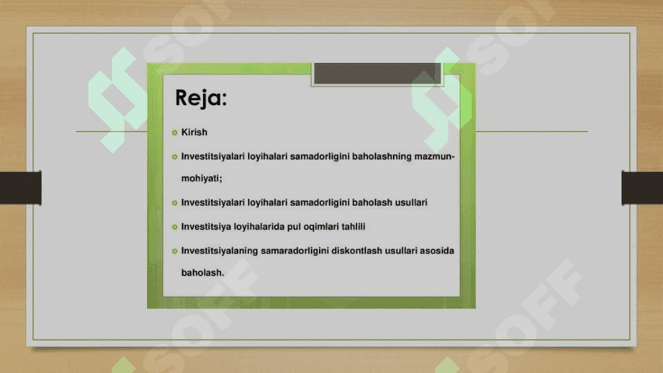 LOYIHA MATERIALLARI BO’YICHA  DAVOLASH-PROFLAKTIKA MUASSALARINI  GIGENIK BAHOLASh 2