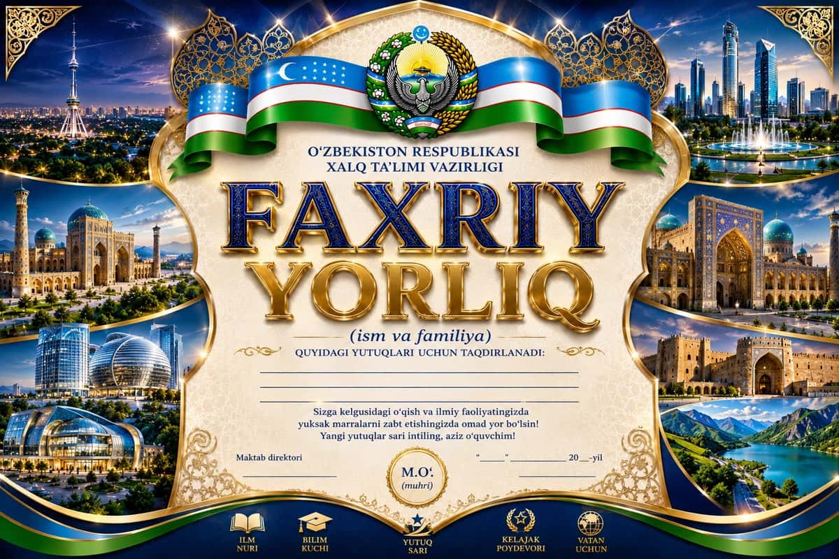 Faxriy yorliq 1
