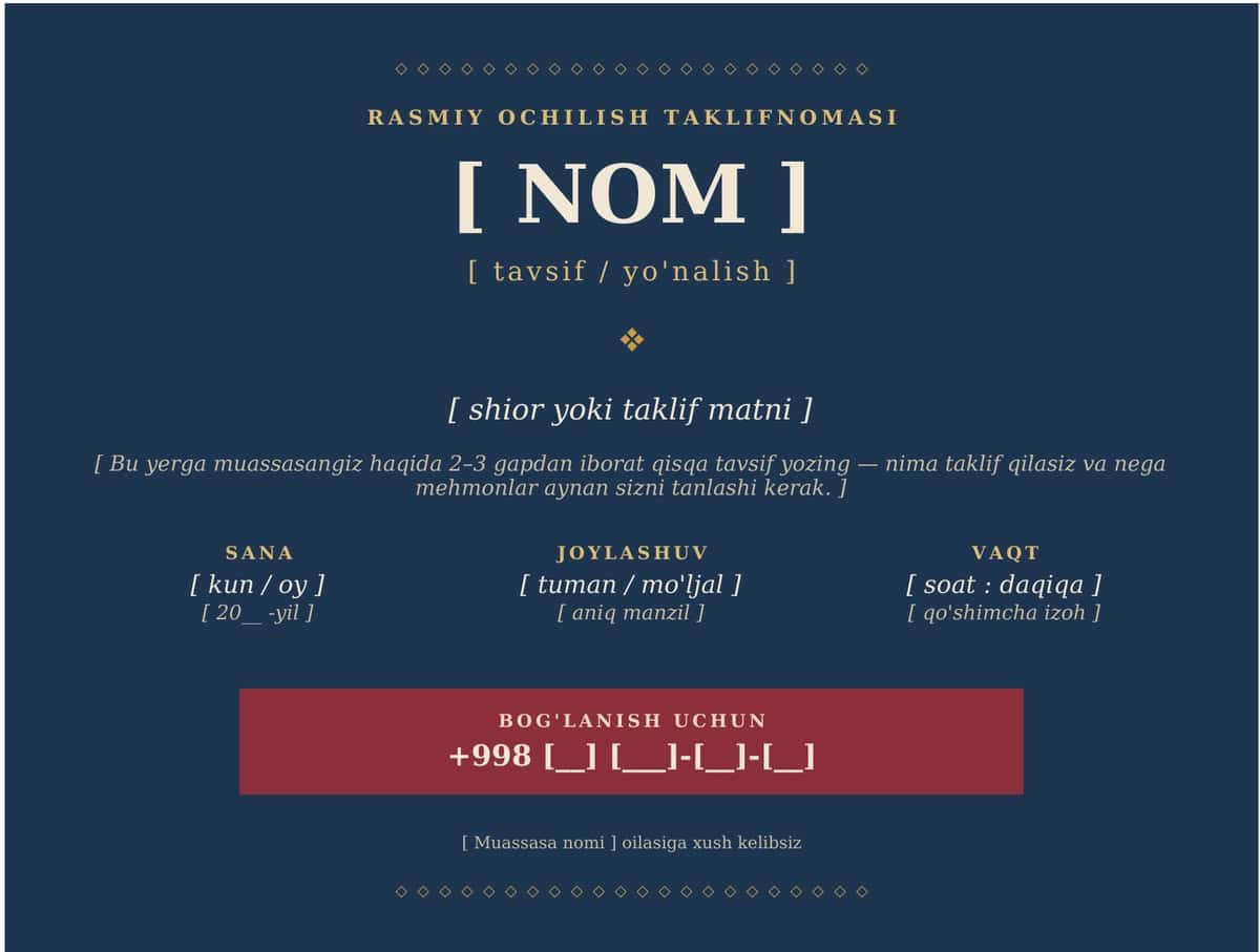 Tayyor flayer shabloni 1