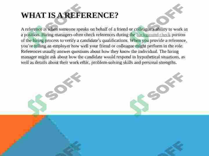 Giving reference 2