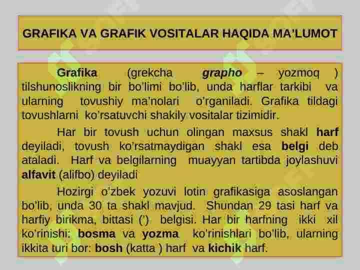 Ona tili grafikasi (yozuv tizimi)  haqida ma’lumot 2