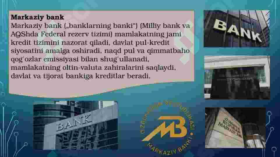 Bank tushunchasi. Dunyodagi eng yirik banklar top 10taligi. 5
