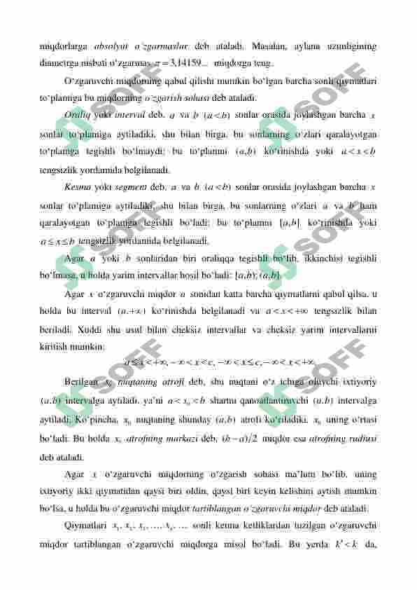 Funksiya. Funksiyalarning asosiy xossalari. Limitlar haqidagi asosiy teoremalar. 2
