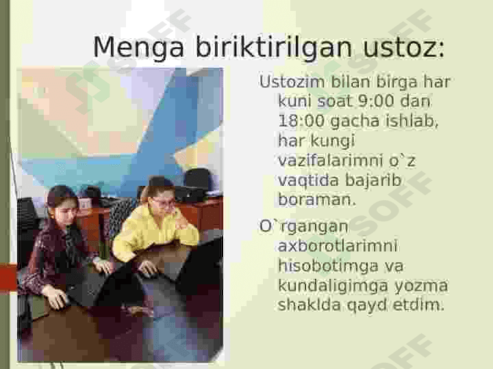 Amaliyot hisoboti. Xususiy korxonaning buxgalteriyasi, tashkiliy tuzilmasi 3