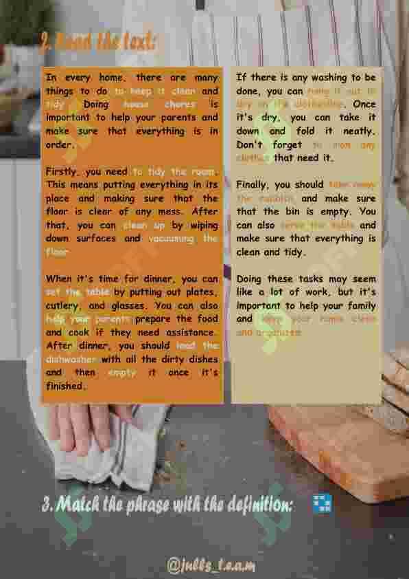 household chores workbook 3