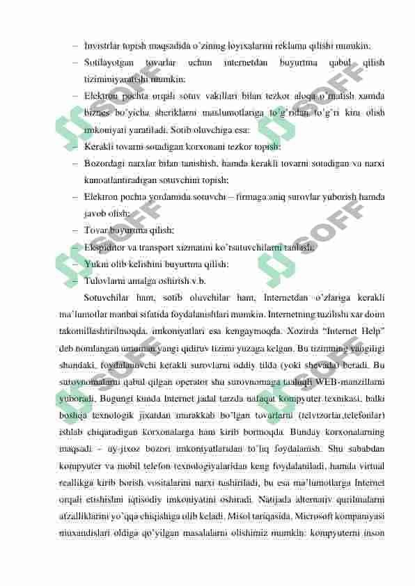 ELEKTRON BIZNES, INTERNET-MARKETING VA  MOBIL-TIJORAT 2