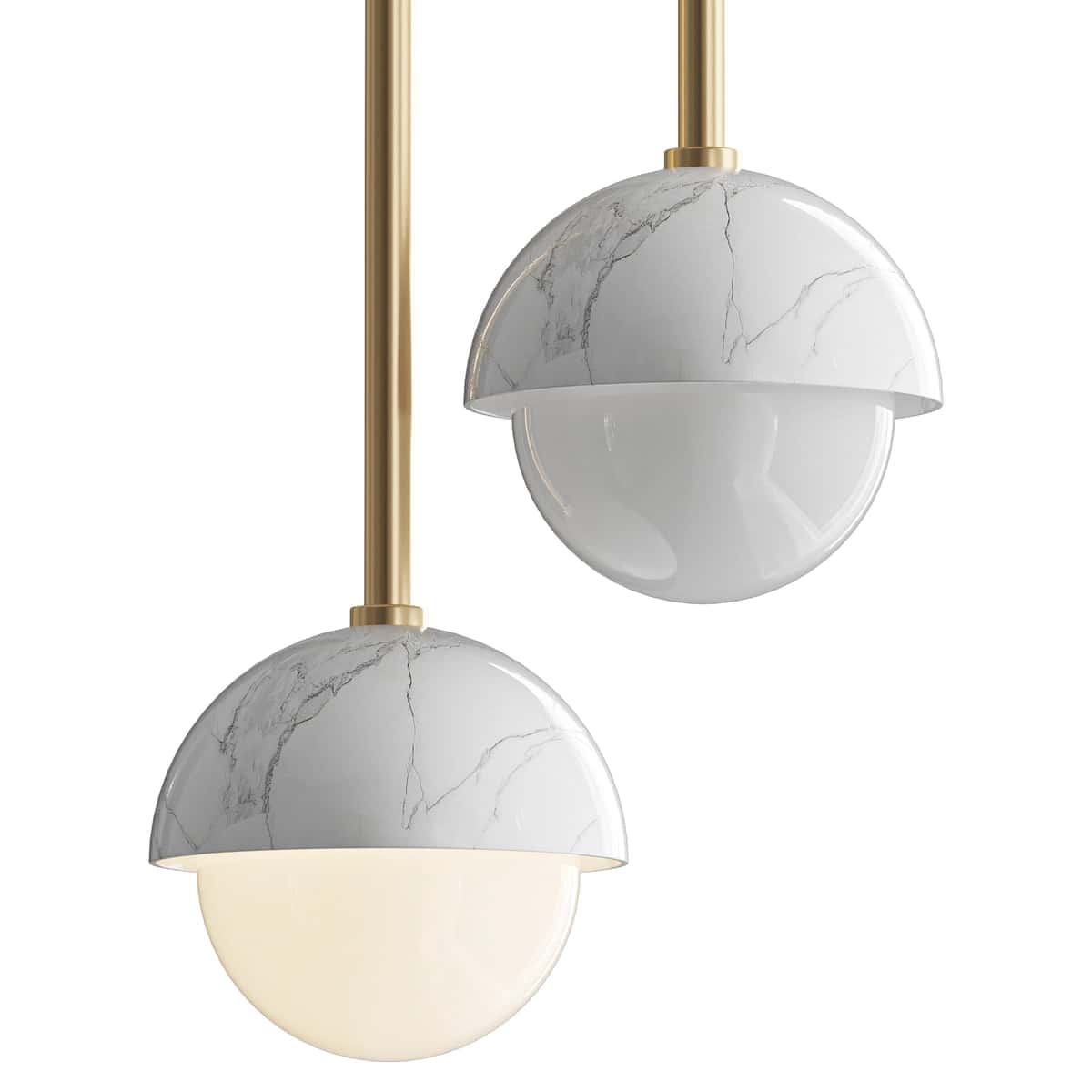Polaris White Marble Pendant Lamp 1