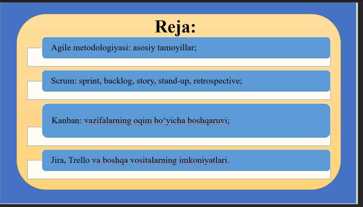 Agile metodologiyalari (Scrum / Kanban). Trello 2