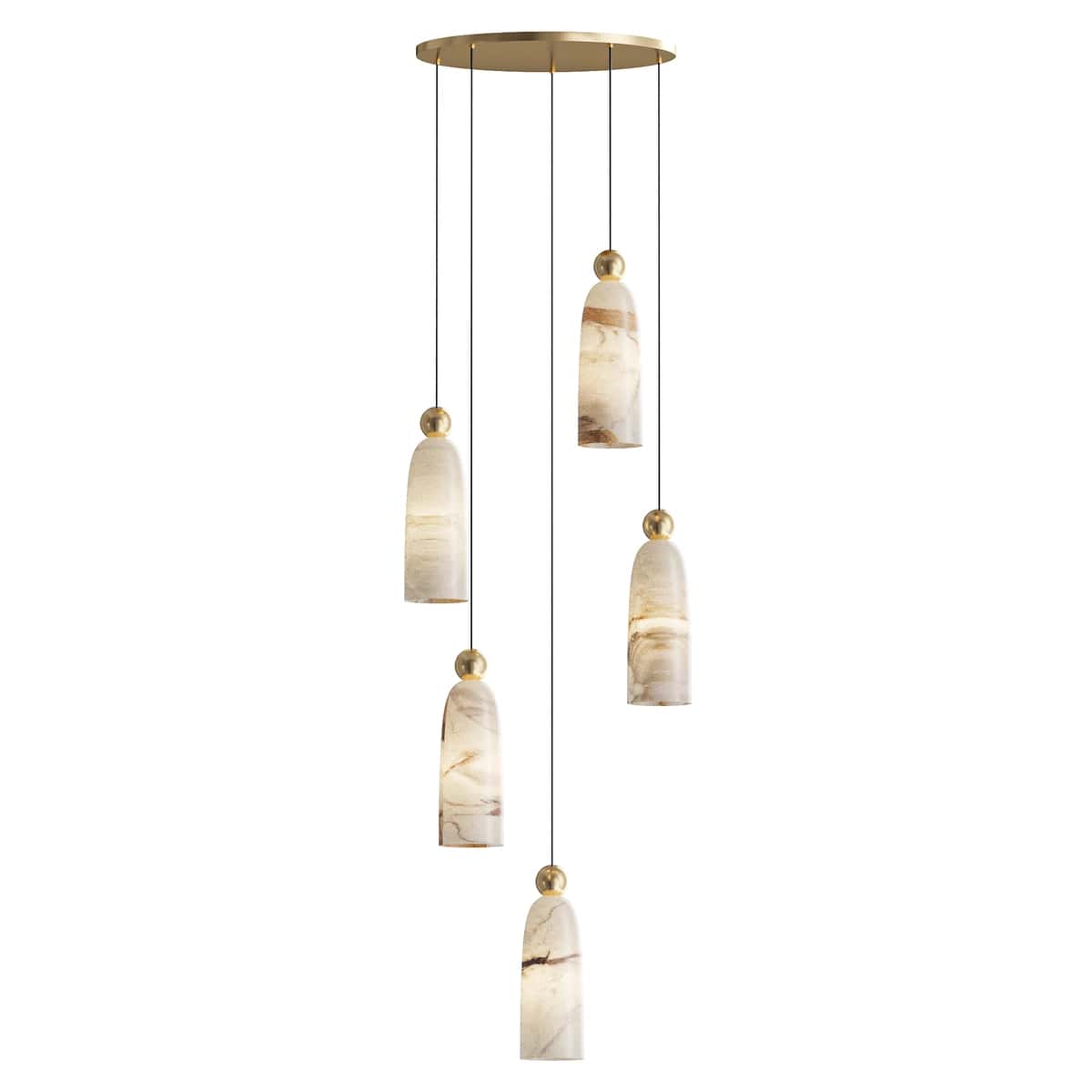 Figure Alabaster Pendant Lamp 5 heads 2