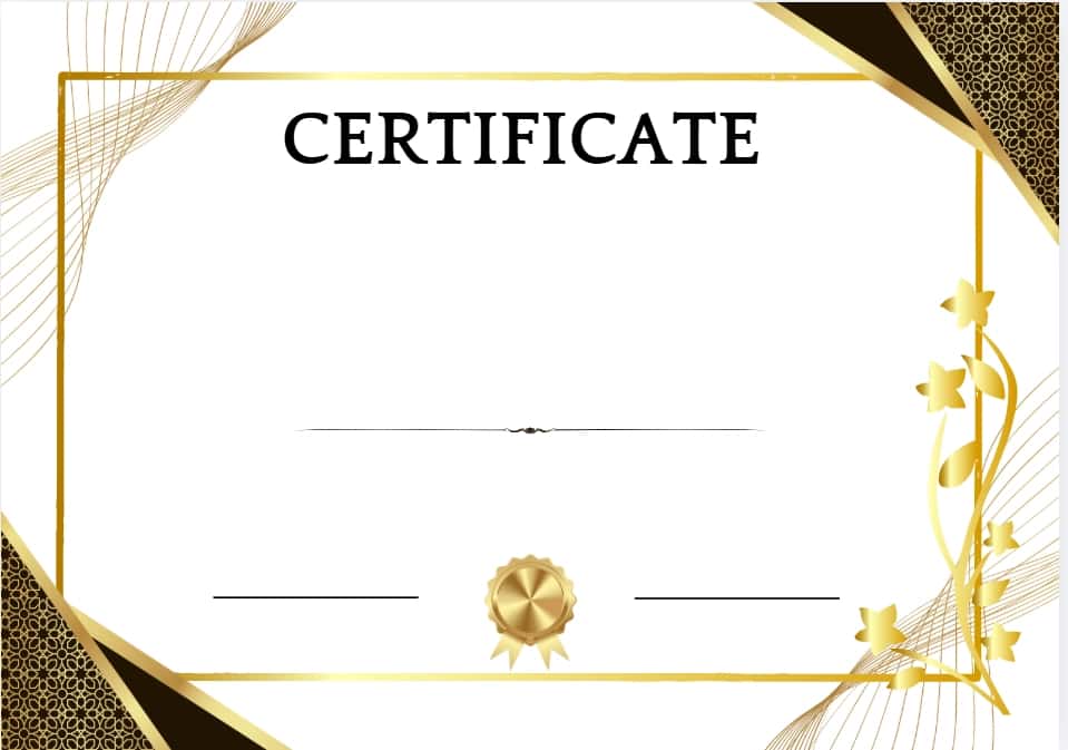 certifikat uchun shablon 1