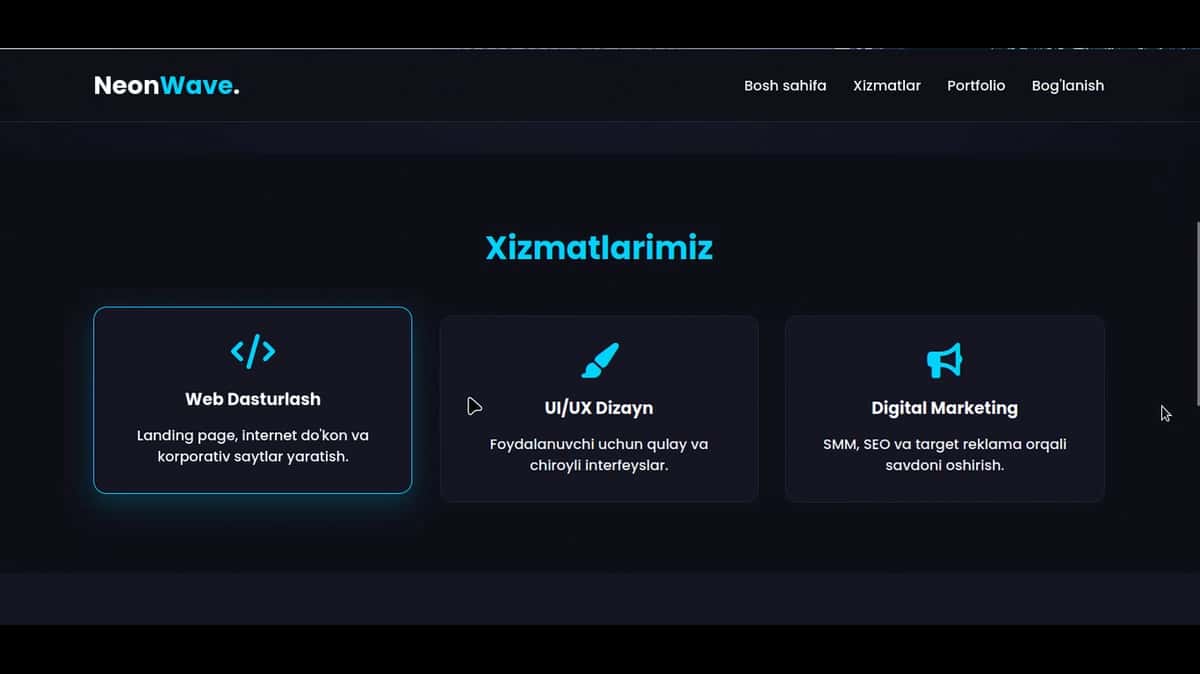 Neonwave website 2
