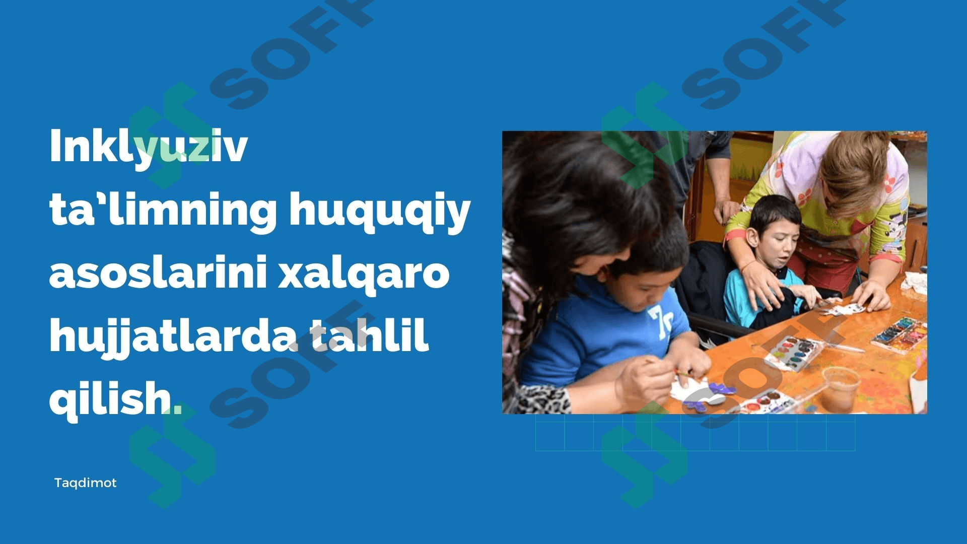Inklyuziv ta’limning huquqiy asoslarini xalqaro hujjatlarda tahlil qilish. 1