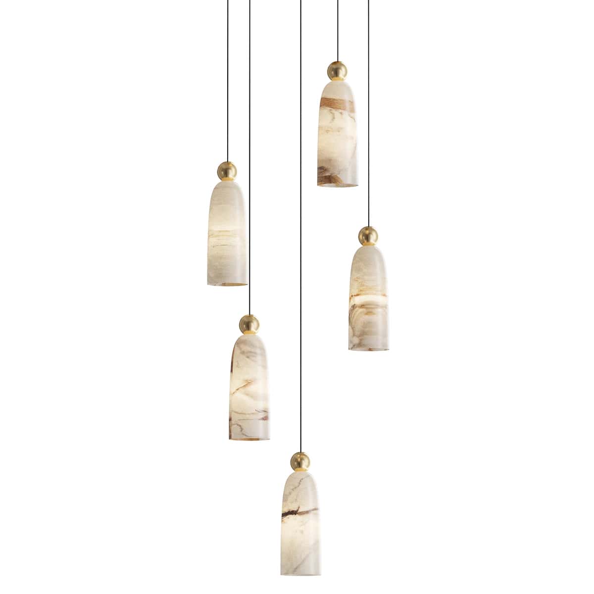 Figure Alabaster Pendant Lamp 5 heads 1