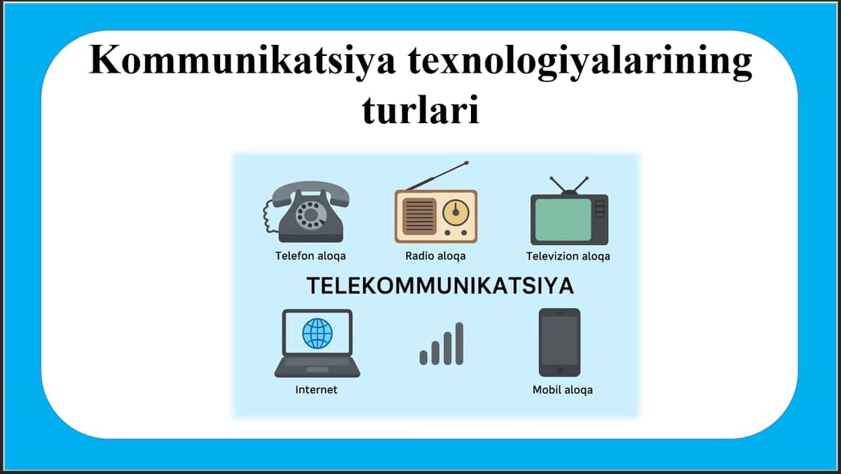 Kommunikatsiya texnologiyalari 2