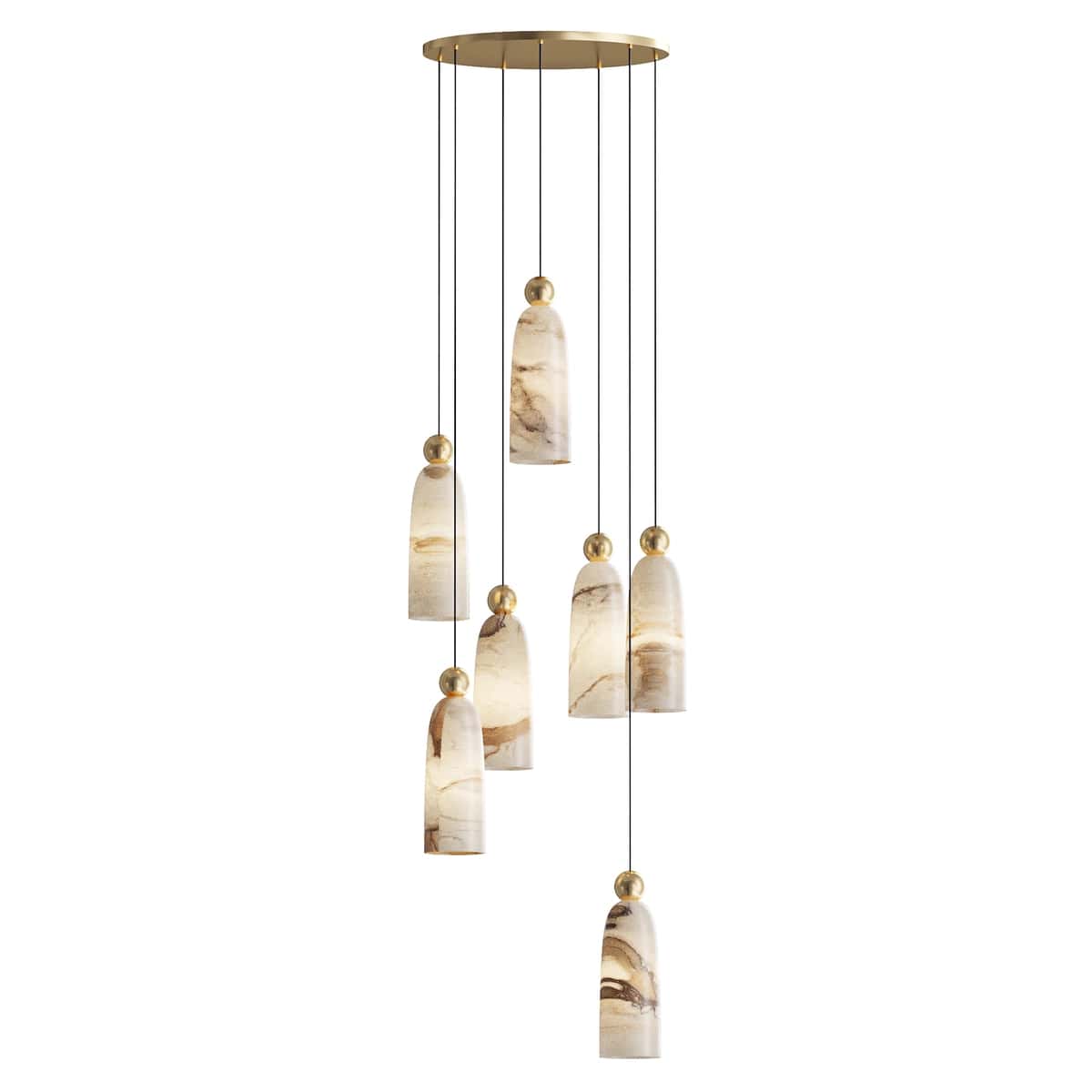 Figure Alabaster Pendant Lamp 7 heads 2