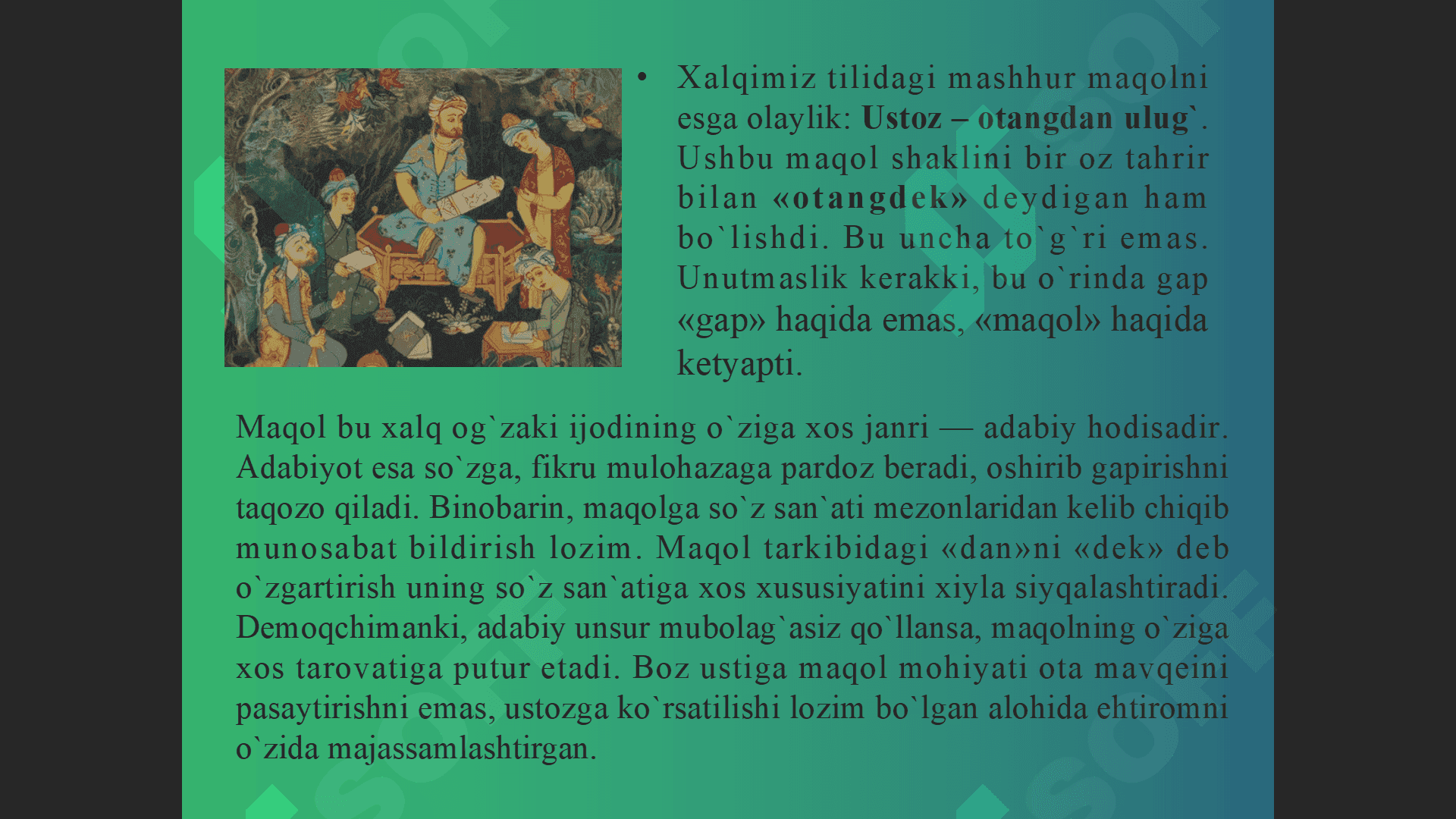 Ustozlik sharafi 2