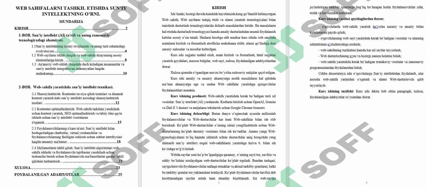 WEB SAHIFALARNI TASHKIL ETISHDA SUN’IY INTELLEKTNING O’RNI 1