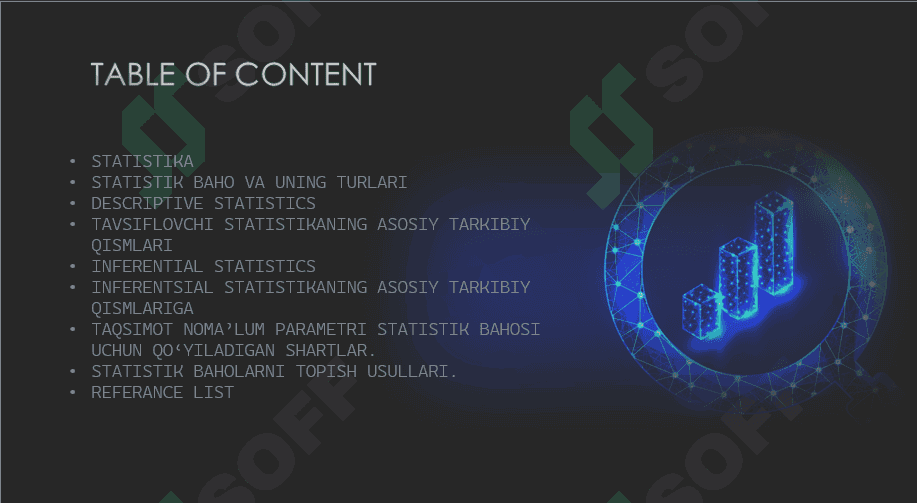 statistika va statistik baho tushunchalari 1