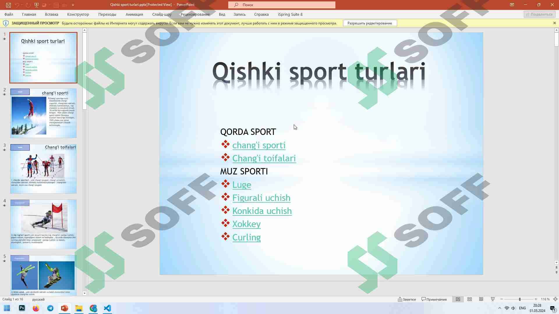 Qishki sport turlari. 1