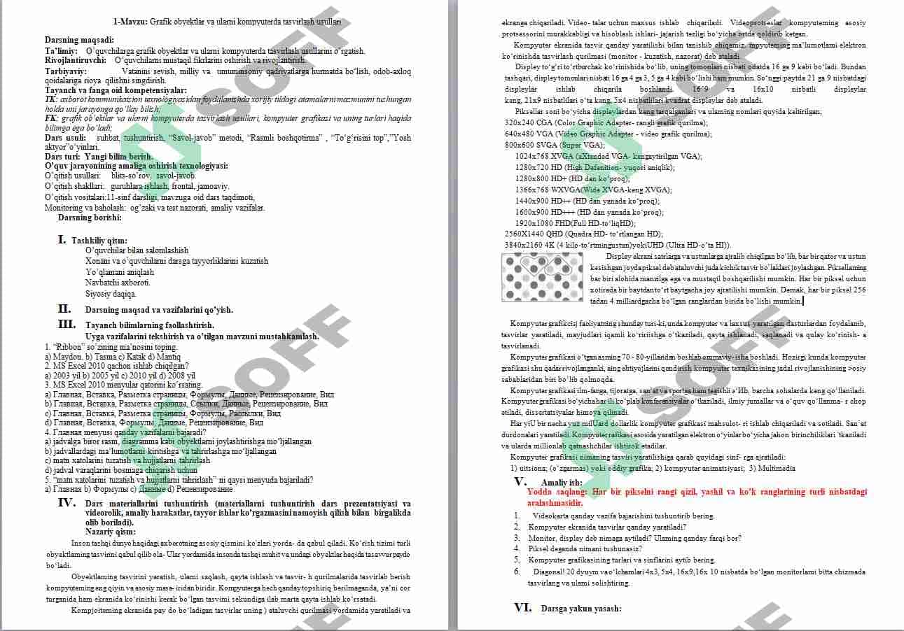 11-sinf informatika va axborot texnologiyalari 68 soat 1