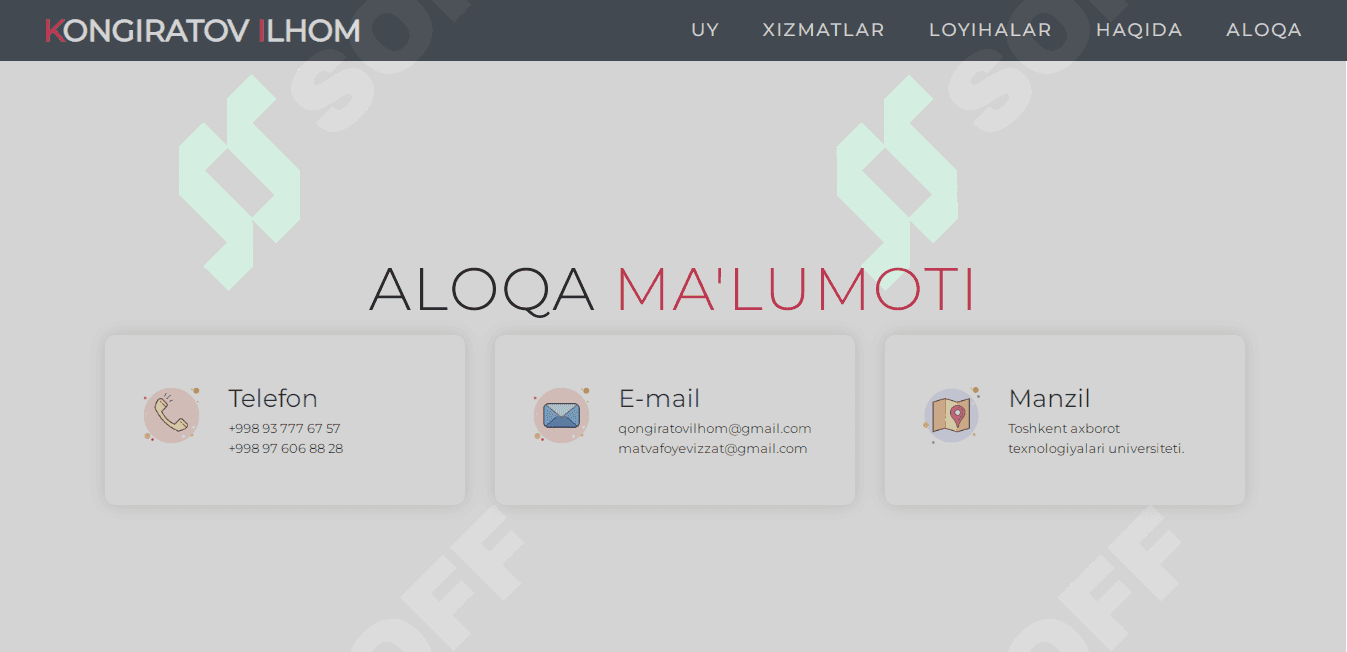 Portfolio - Web sayti 2