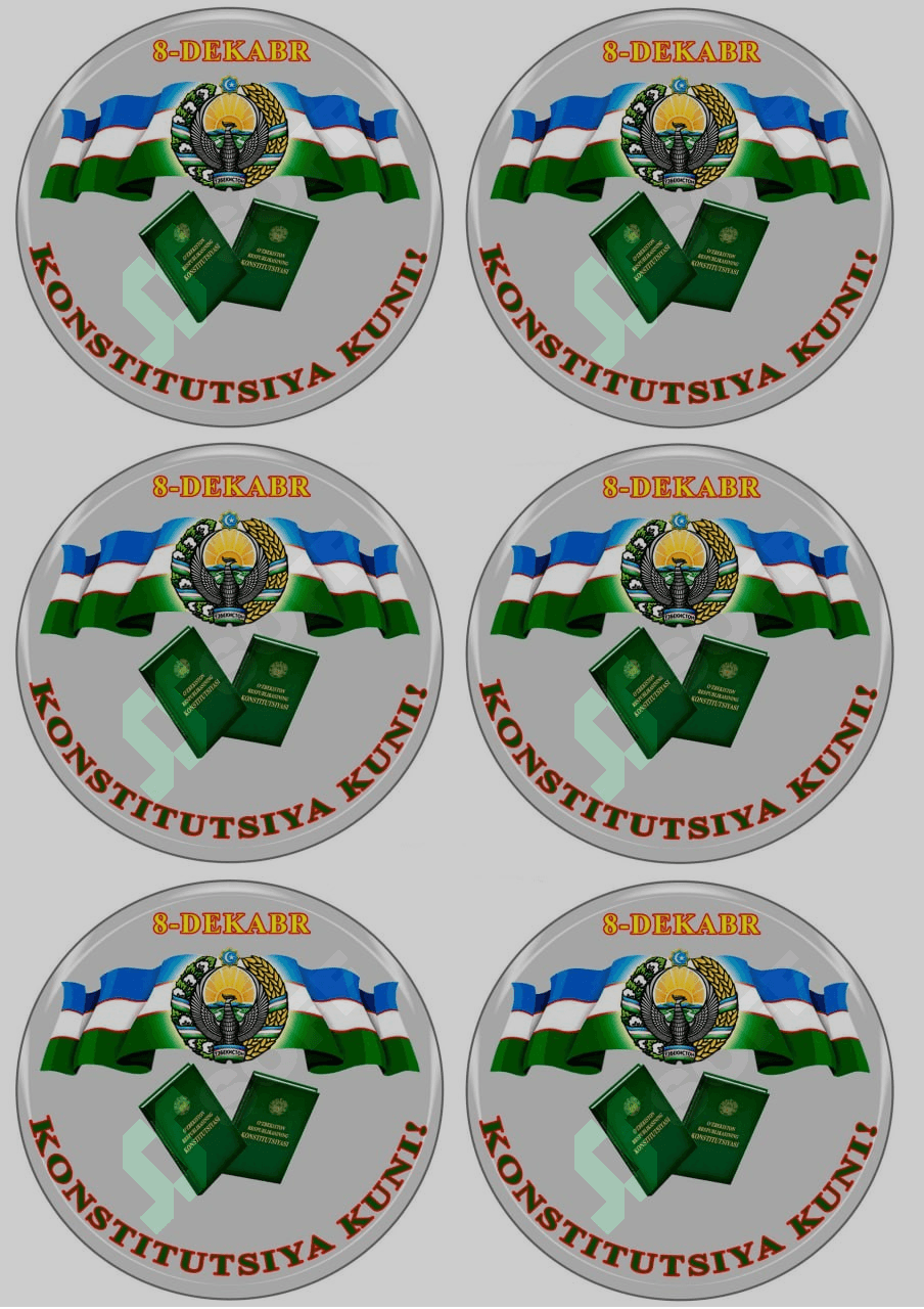 8-dekabr konstitutsiya kuni uchun maxsus emblemalar 2