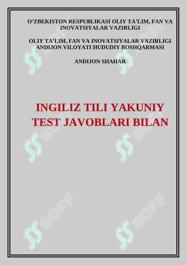 ingiliz tili test