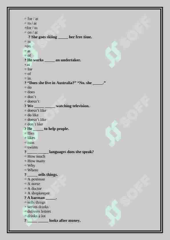 ingiliz tili test 3