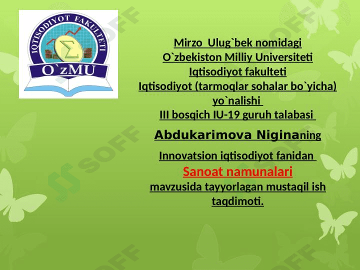 Sanoat namunalari 1