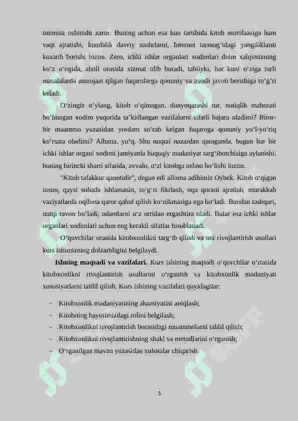 Oʻquvchilarning kitobxonlikka boʻlgan qiziqishlarini takomillashtirish va rivojlantirish usullari 5