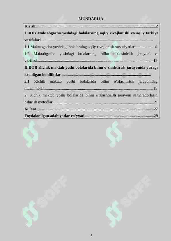 Kichik maktab yoshi bolalarida bilim o’zlashtirish jarayonida yuzaga keladigan konfliktlar