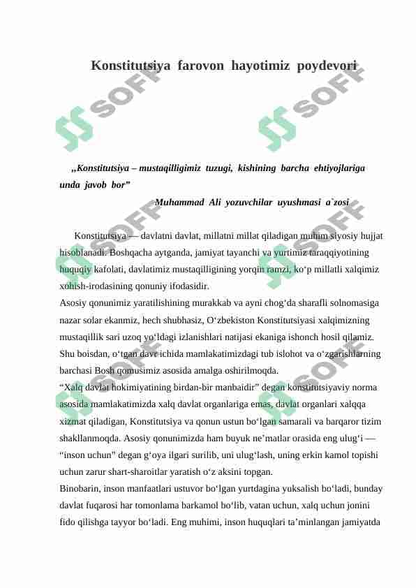 Konstitutsiya  farovon  hayotimiz  poydevori 1
