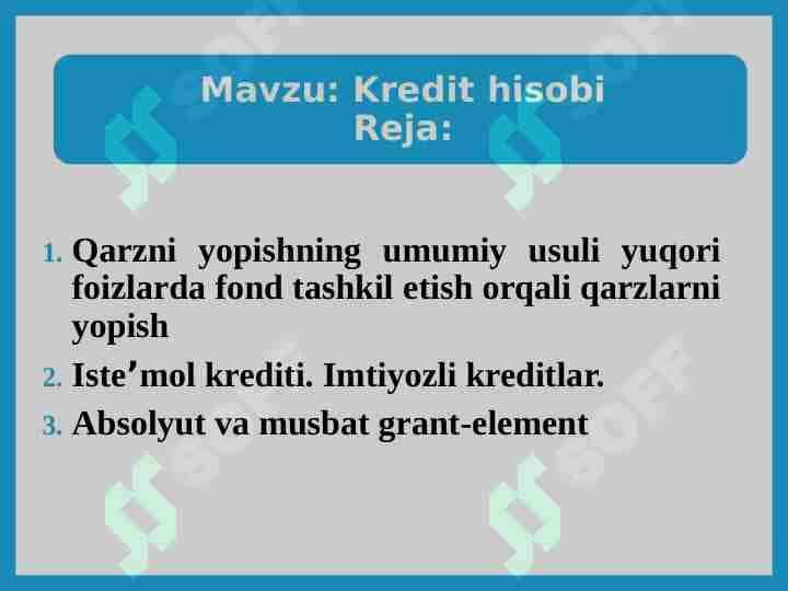 Kredit hisobi