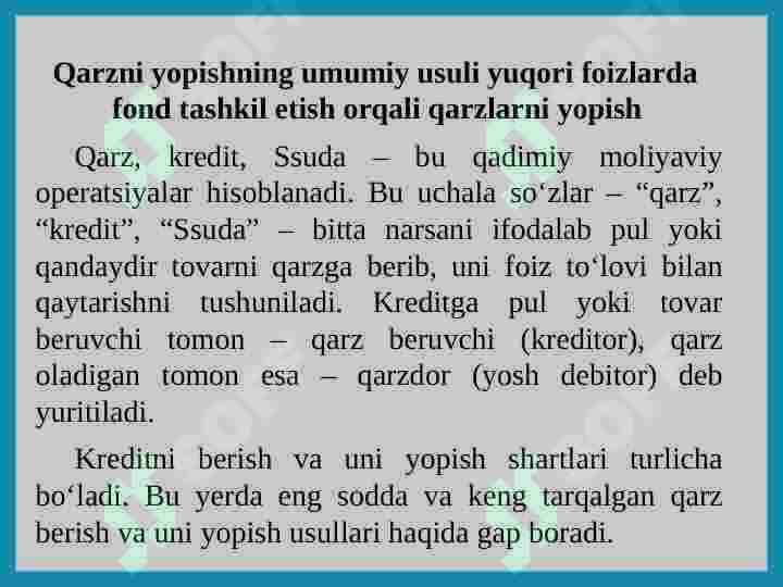 Kredit hisobi 2