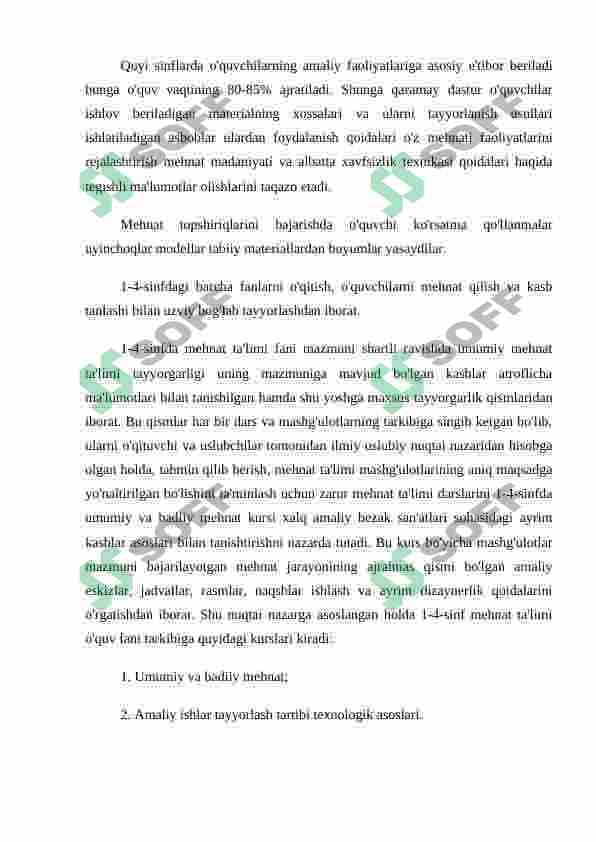 Boshlang'ich ta'limda o'quvchilarning mehnati, jismoniy va estetik tarbiyasi 3