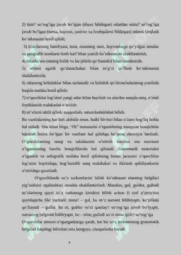 Boshlang'ich sinflarda ot mavzusini o'rgatish metodikasi 4