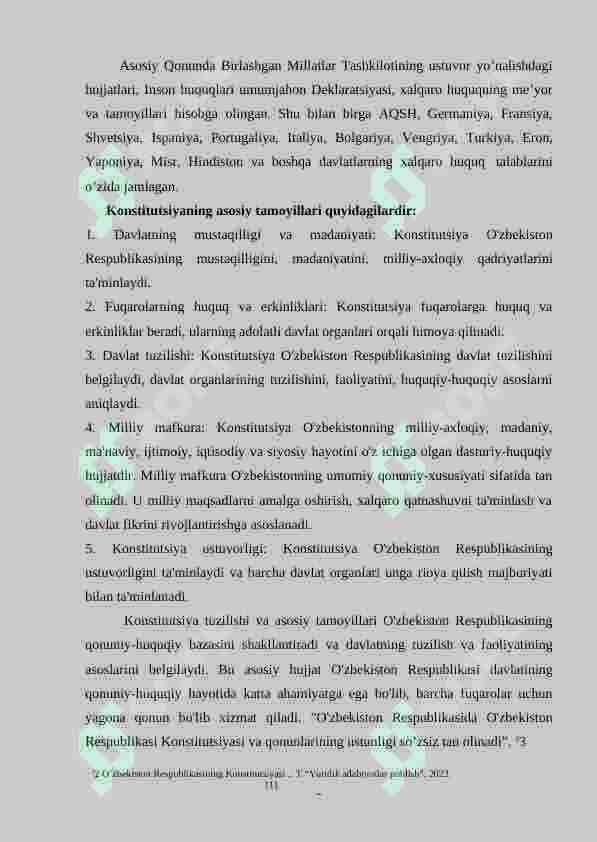 O'zbekiston Respublikasi Konstitutsiyasi va milliy mafkuraning uzviy aloqadorligi 7