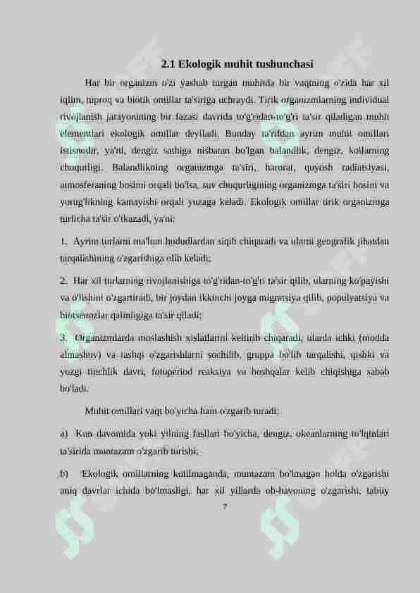 EKOLOGIK MUHIT BUZILISHINING ASOSIY OMILLARI 7