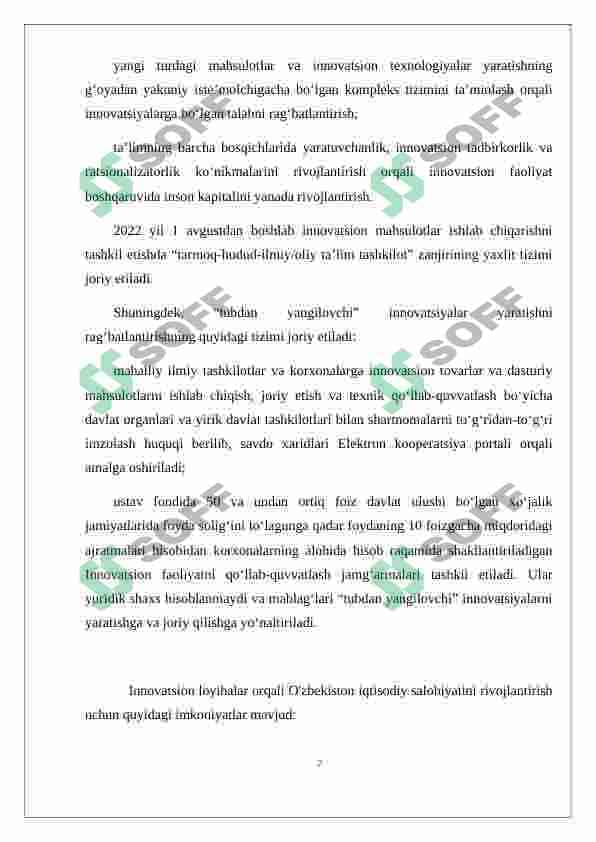 O’zbekistonning iqtisodiy salohiyati va undan samarali foydalanish muammolari 7