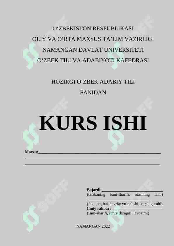 leksika kurs ishi