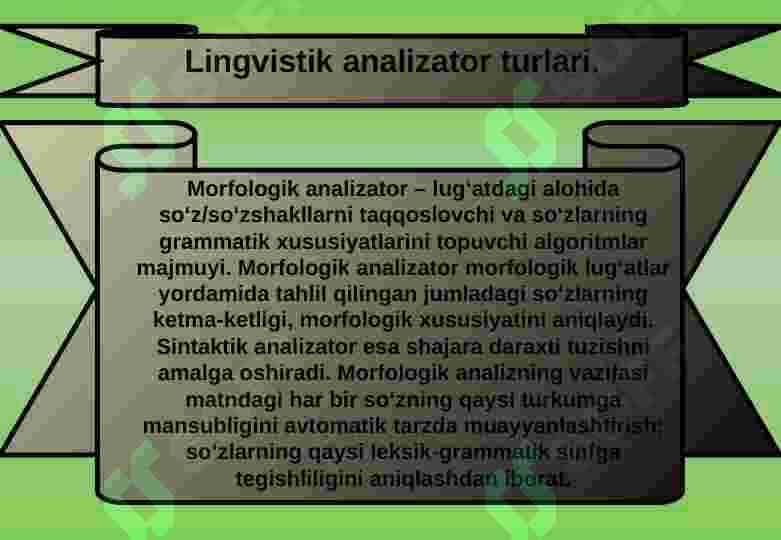 LINGVISTIK MA’LUMOTLARNI (MORFEMA, LEKSEMA, FRAZEMA, BIRIKMA VA GAP) KOMPYUTER TA’MINOTIGA KIRITISH VA QAYTA ISHLASH 8