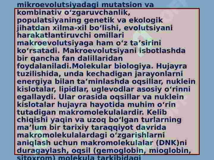 makroevolutsiyaning asosiy qonuniyatlari 3