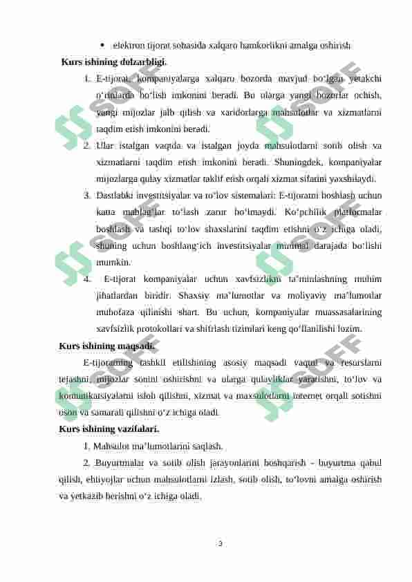 Elektron tijorat ma'lumotlar bazasini loyihalash 4