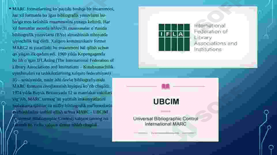 Bibliografik ma’lumotlarni taqdim etish formatlari 4