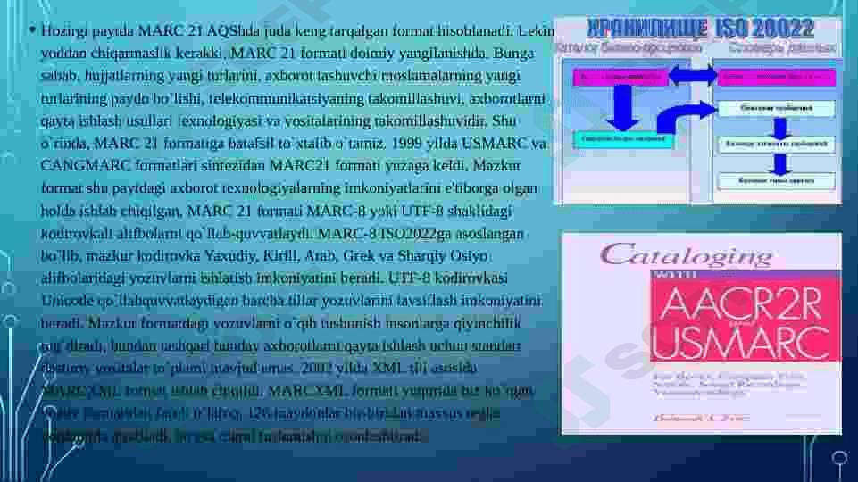 Bibliografik ma’lumotlarni taqdim etish formatlari 5