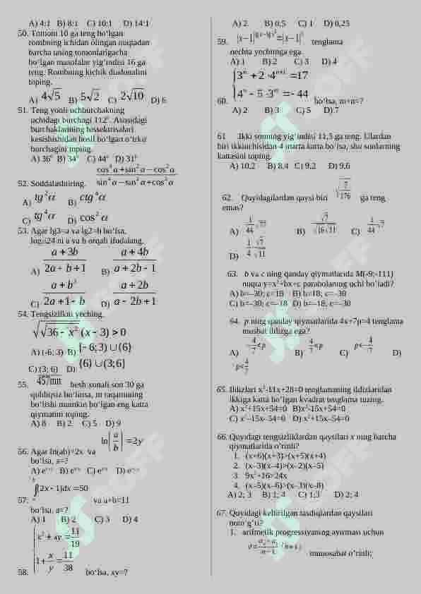 matematika test 4