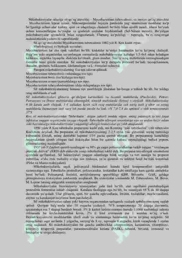 Xavo tomchi orqali yuquvchi infeksiyalar. Korinebakteriyalar. mikobakteriyalar 3