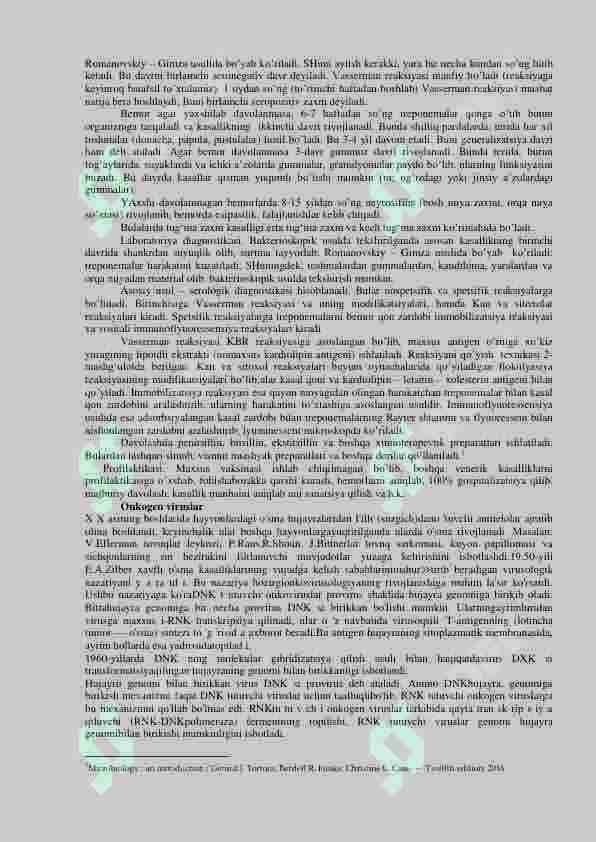 Patogen spiroxetalar. Zaxm qo'zgatuvchi. Onkogen viruslar 2